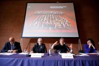 Foto conferenza stampa. Da sinistra Nicola Zingaretti, Michele Dall'Ongaro, Antonio Pappano Virginia Raggi